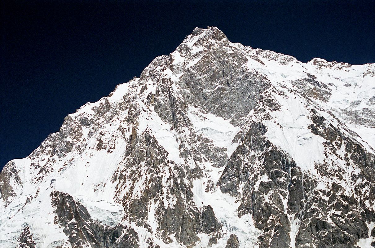 16 Nanga Parbat Rupal Face Close Up From Rupal Face Base Camp Gunther Messner letter home June 15, 1970: To the north, directly above us, is the Rupal Flank � 4500m to the summit. It is unbelievably impressive. (The Naked Mountain by Reinhold Messner)